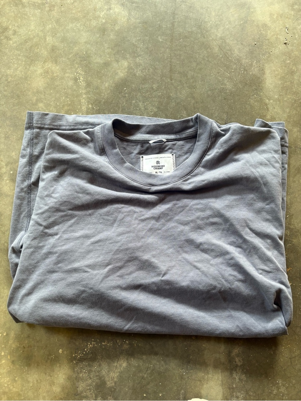 Reigning Champ Men's Short Sleeve Crewneck Tee - Gray